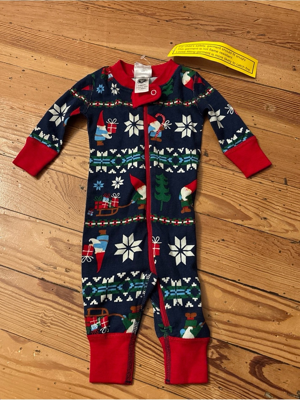 Hanna Andersson Baby Gnome Sweet Gnome Holiday Pajamas Size 0-3 Mo